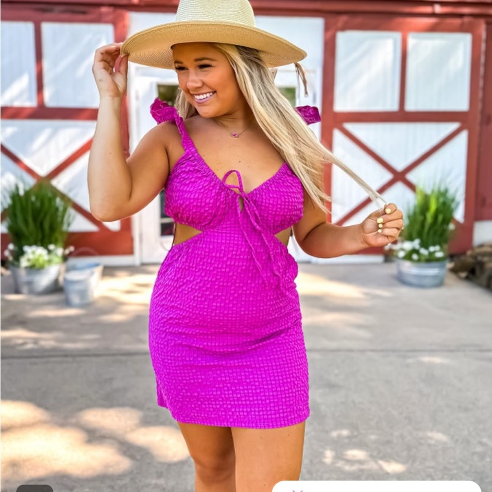Gorgeous Magenta dress from local boutique size S NWT
